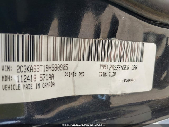 2009 Chrysler 300c Hemi მანქანა იყიდება აუქციონზე, vin: 2C3KA63T19H580905, აუქციონის ნომერი: 45184580