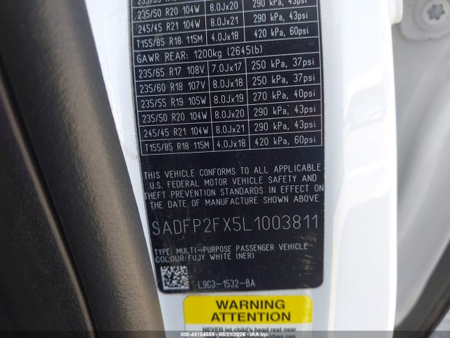 Продаж на аукціоні авто 2020 Jaguar E-pace Se P250 Awd Automatic, vin: SADFP2FX5L1003811, номер лоту: 45184589