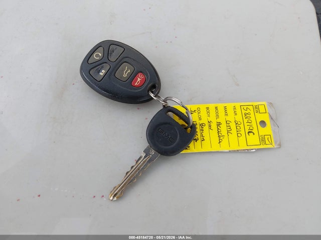 45184720 :رقم المزاد ، 1GKLVNED2AJ172067 vin ، 2010 Gmc Acadia Slt-2 مزاد بيع