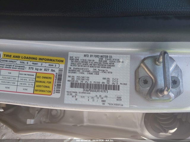 3FA6P0UUXJR141975 Ford Fusion Hybrid S