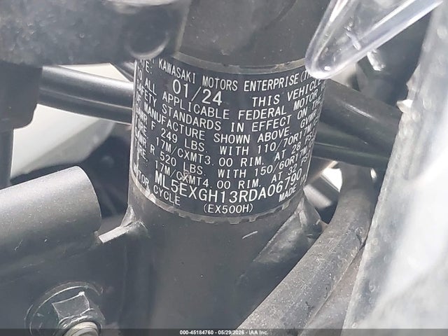 Kawasaki Ex500 H 2024 ML5EXGH13RDA06790 Image 10