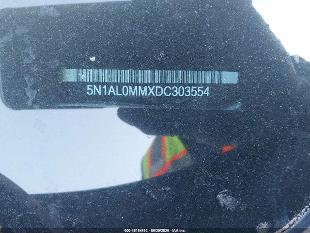 2013 Infiniti Jx35 მანქანა იყიდება აუქციონზე, vin: 5N1AL0MMXDC303554, აუქციონის ნომერი: 45184893