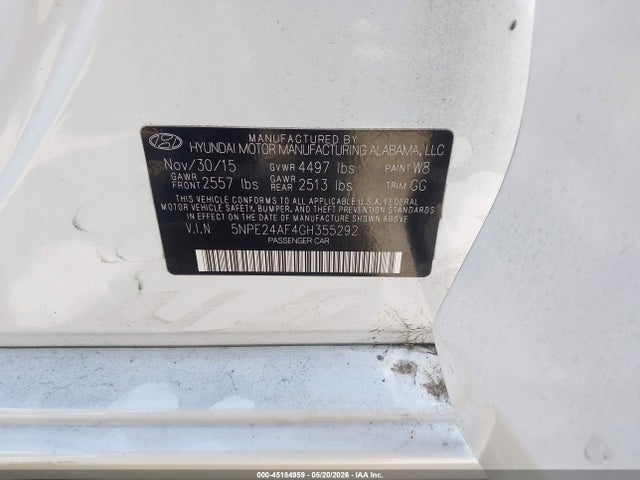Hyundai SONATA SE 2016 5NPE24AF4GH355292 Image 9