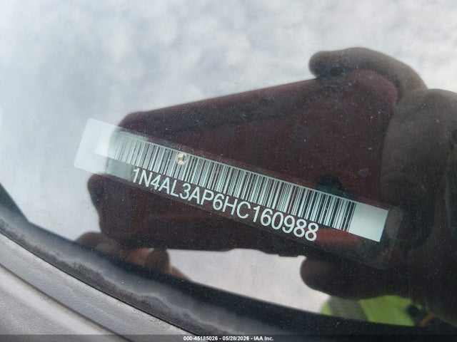 Продажа на аукционе авто 2017 Nissan Altima 2.5 Sr, vin: 1N4AL3AP6HC160988, номер лота: 45185026