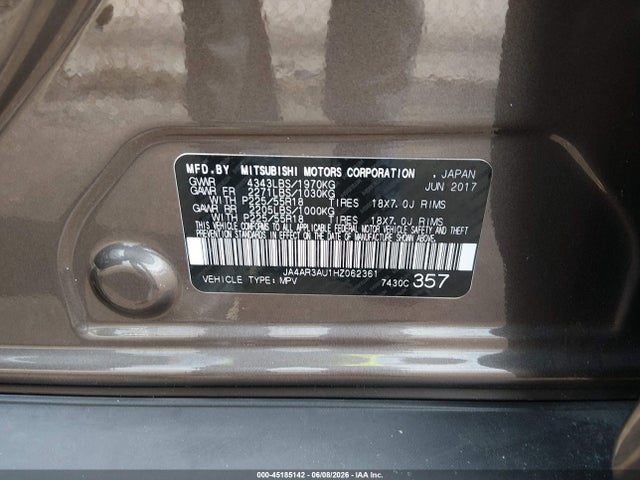 Продаж на аукціоні авто 2017 Mitsubishi Outlander Sport 2.0 Es/2.0 Le, vin: JA4AR3AU1HZ062361, номер лоту: 45185142