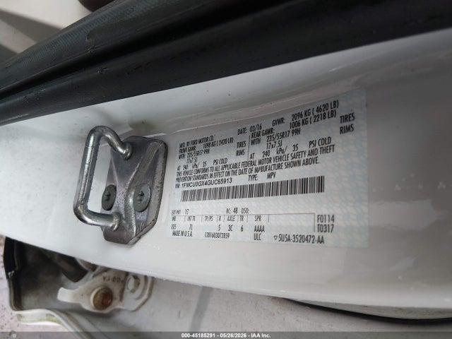 Aukcja sprzedaży 2016 Ford Escape Se, vin: 1FMCU0GX4GUC65913, numer aukcji: 45185291