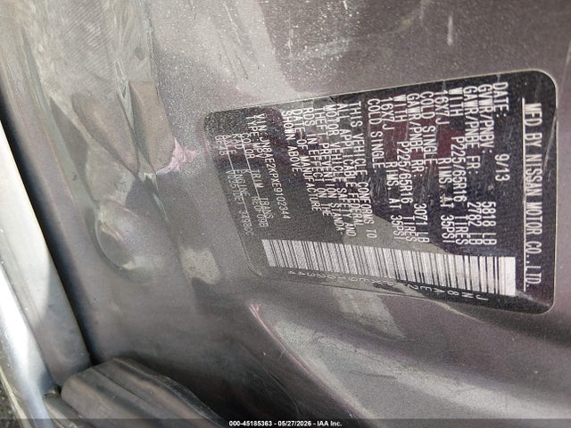 Продажа на аукционе авто 2014 Nissan Quest Sv, vin: JN8AE2KPXE9102344, номер лота: 45185363
