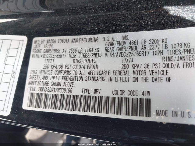 2025 Mazda Cx-50 2.5 S Premium Package მანქანა იყიდება აუქციონზე, vin: 7MMVABDM1SN339156, აუქციონის ნომერი: 45185469