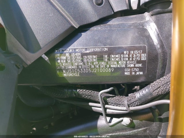 JS1C533D5J2100089 Suzuki Gsx-s750 M/z