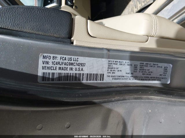 Jeep Grand Cherokee Laredo E 4x4 2021 1C4RJFAG9MC742937 Image 9