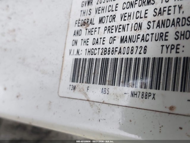 Honda Accord Ex-l V-6 2015 1HGCT2B88FA008726 Image 9