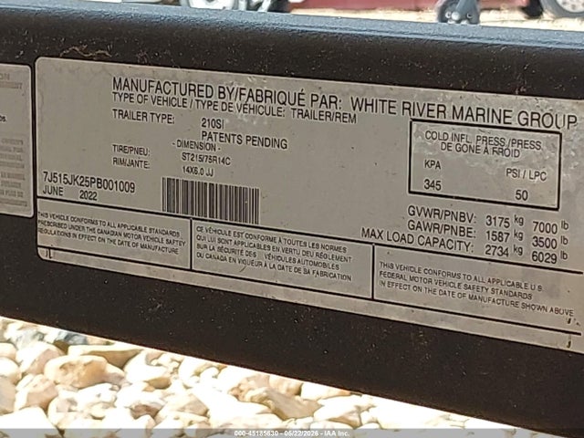 45185630 :رقم المزاد ، BUJ39413G223 vin ، 2023 Tahoe By Tracker Marine 210 Si Mercruiser W/1-200hp W/trlr مزاد بيع