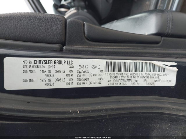 Продаж на аукціоні авто 2015 Jeep Grand Cherokee Altitude, vin: 1C4RJFAG3FC675321, номер лоту: 45185635