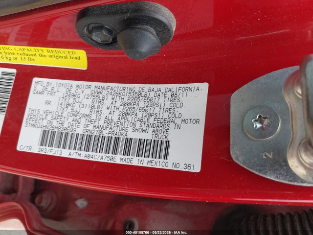 Продаж на аукціоні авто 2011 Toyota Tacoma Prerunner V6, vin: 3TMKU4HN2BM030699, номер лоту: 45185706