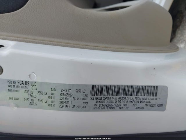 Dodge Grand Caravan Sxt 2019 2C4RDGCG6KR736124 Image 9