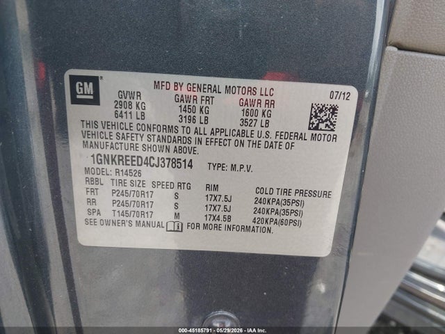 Продажа на аукционе авто 2015 Chevrolet Traverse Ls, vin: 1GNKRFED2FJ227004, номер лота: 45185791