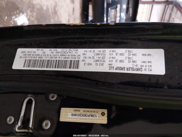 45185807 :رقم المزاد ، 1C4NJPCB9CD514645 vin ، 2012 Jeep Patriot Limited مزاد بيع