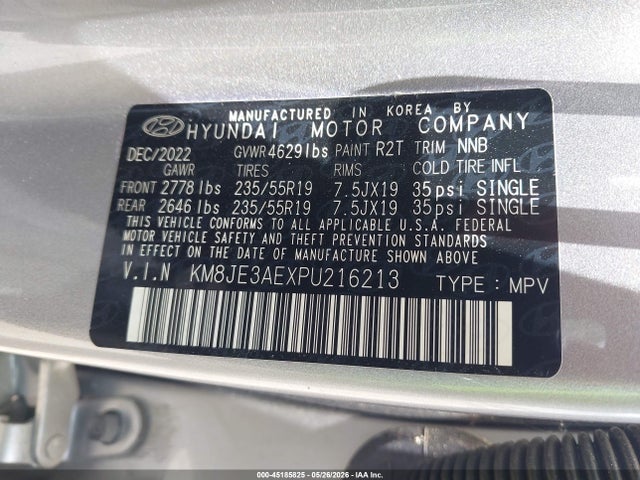 Hyundai Tucson Limited 2023 KM8JE3AEXPU216213 Image 9