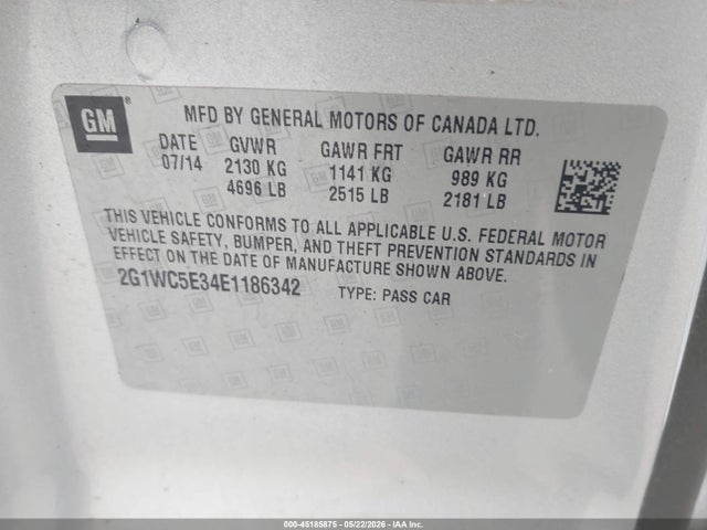 2G1WC5E34E1186342 Chevrolet Impala Limited Ltz