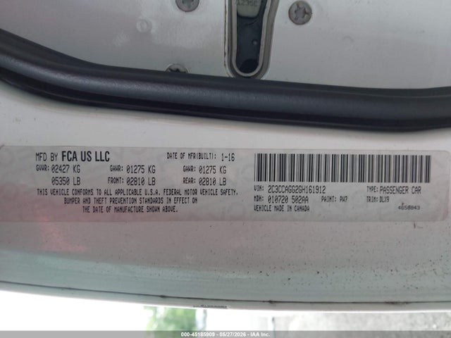 2016 Chrysler 300 300s მანქანა იყიდება აუქციონზე, vin: 2C3CCAGG2GH161912, აუქციონის ნომერი: 45185909