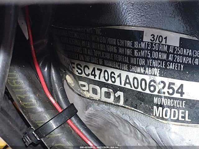 Aukcja sprzedaży 2001 Honda Gl1800, vin: 1HFSC47061A006254, numer aukcji: 45185913