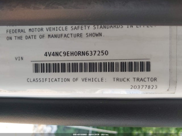 Aukcja sprzedaży 2024 Volvo Vnl, vin: 4V4NC9EH0RN637250, numer aukcji: 45185960