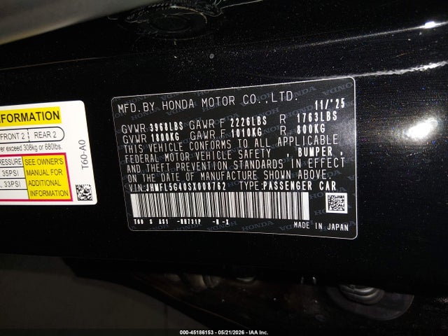 Honda CIVIC TYPE R 2025 JHMFL5G40SX008762 Image 9
