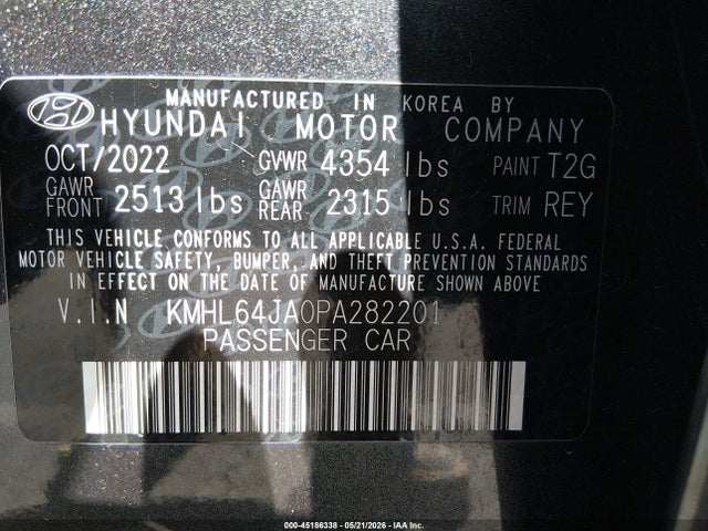 Hyundai SONATA SEL 2023 KMHL64JA0PA282201 Image 9