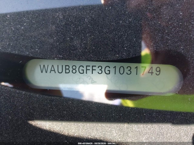 Продажа на аукционе авто 2016 Audi A3 2.0t Premium, vin: WAUB8GFF3G1031749, номер лота: 45186428
