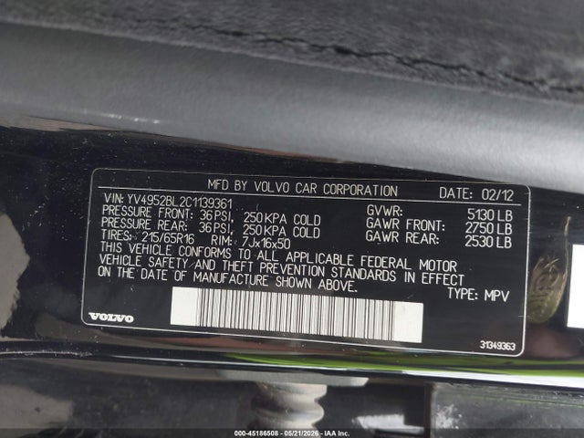 Продажа на аукционе авто 2012 Volvo Xc70 3.2/3.2 Platinum/3.2 Premier/3.2 Premier Plus, vin: YV4952BL2C1139361, номер лота: 45186508