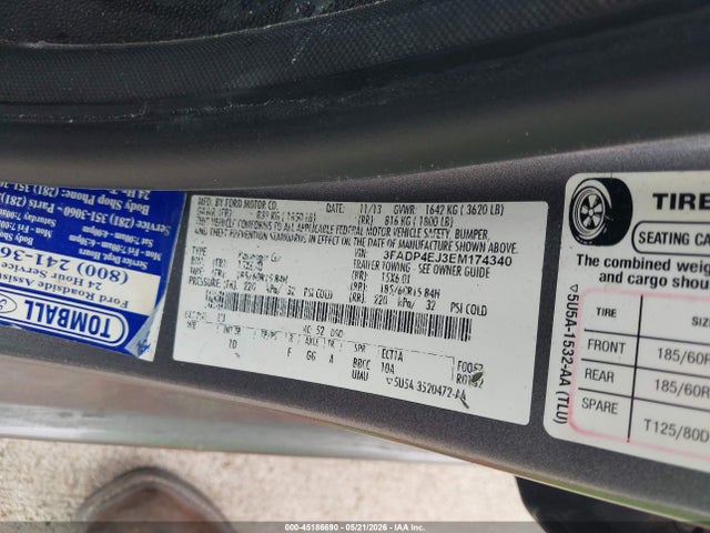 Ford FIESTA SE 2014 3FADP4EJ3EM174340 Image 12