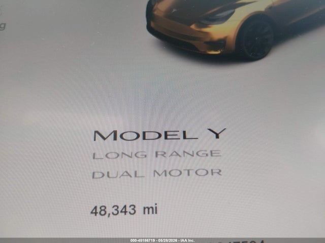 2023 Tesla Model Y Awd/long Range Dual Motor All-wheel Drive მანქანა იყიდება აუქციონზე, vin: 7SAYGDEE5PA047594, აუქციონის ნომერი: 45186719
