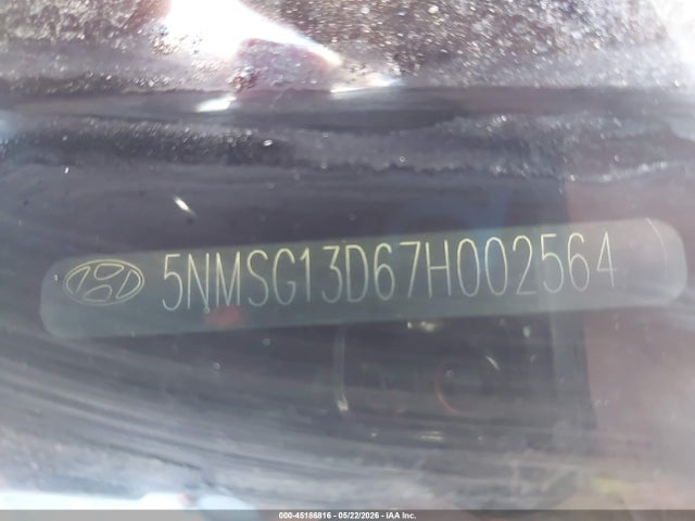 Aukcja sprzedaży 2007 Hyundai Santa Fe Gls, vin: 5NMSG13D67H002564, numer aukcji: 45186816