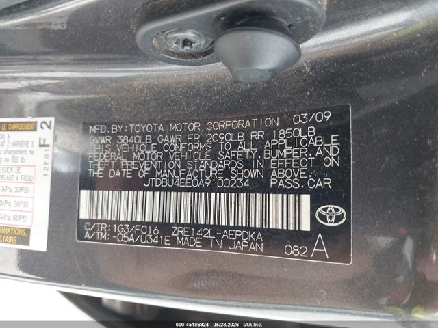 Продажа на аукционе авто 2010 Toyota Corolla Le, vin: JTDBU4EE0A9100234, номер лота: 45186924