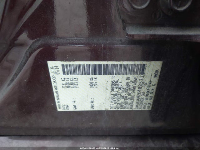 Aukcja sprzedaży 2014 Nissan Maxima 3.5 S/3.5 Sv, vin: 1N4AA5AP8EC482531, numer aukcji: 45186929