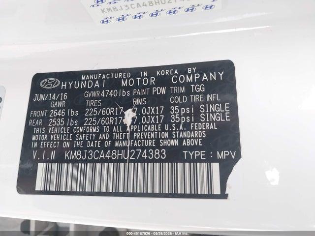 Hyundai TUCSON SE 2017 KM8J3CA48HU274383 Image 9