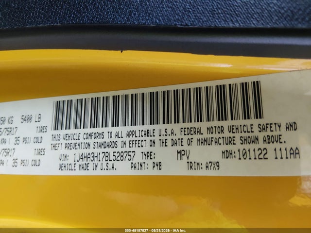 Продаж на аукціоні авто 2011 Jeep Wrangler Unlimited Sport, vin: 1J4HA3H17BL528757, номер лоту: 45187027