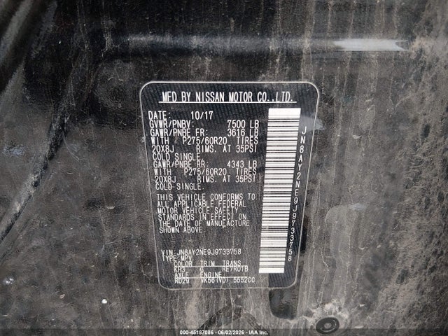 Nissan Armada Platinum 2018 JN8AY2NE9J9733758 Image 9