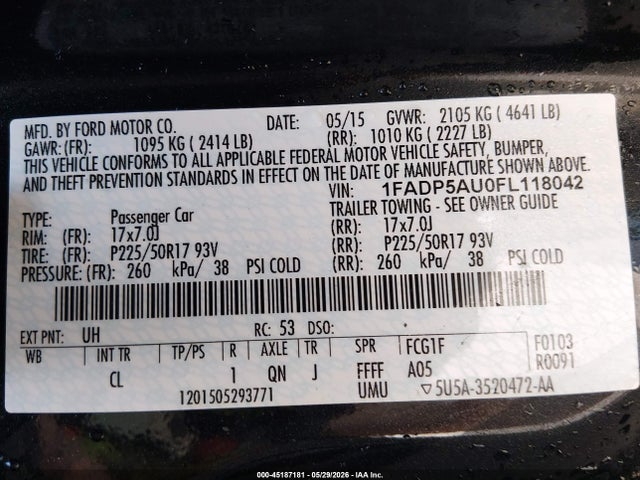 Ford C-max Hybrid Se 2015 1FADP5AU0FL118042 Image 9
