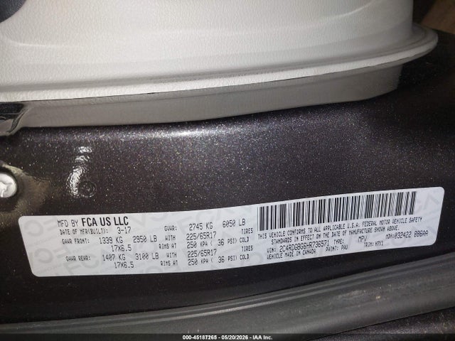 Продажа на аукционе авто 2017 Dodge Grand Caravan Se, vin: 2C4RDGBG6HR736571, номер лота: 45187265