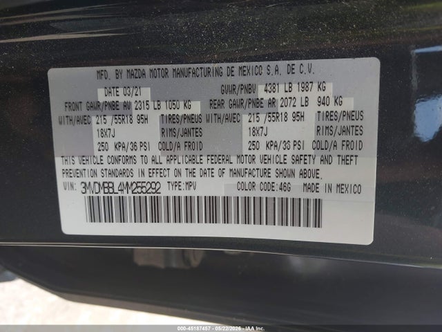 Продаж на аукціоні авто 2021 Mazda Cx-30 Select, vin: 3MVDMBBL4MM255292, номер лоту: 45187457