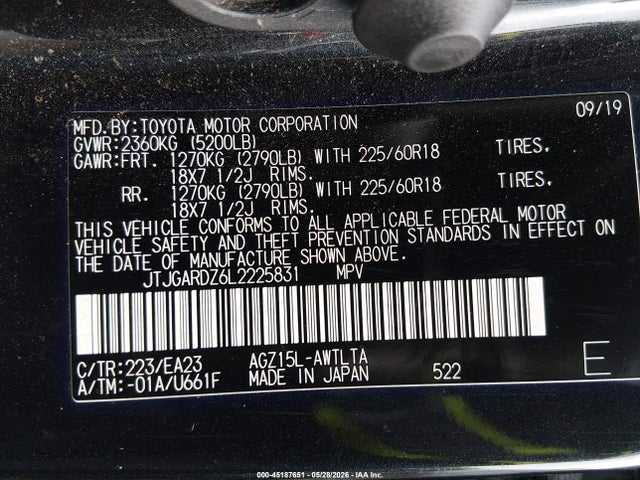 Продажа на аукционе авто 2020 Lexus Nx 300, vin: JTJGARDZ6L2225831, номер лота: 45187651