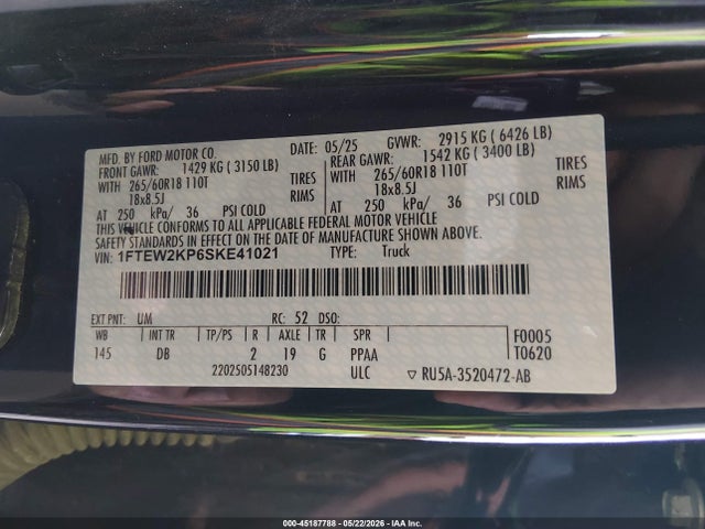 Ford F-150 Stx 2025 1FTEW2KP6SKE41021 Image 9