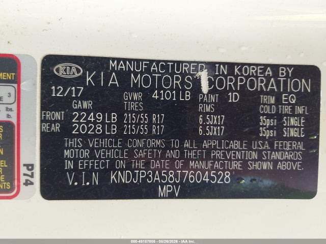 Aukcja sprzedaży 2018 Kia Soul +, vin: KNDJP3A58J7604528, numer aukcji: 45187808
