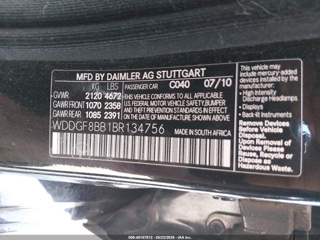 Продаж на аукціоні авто 2011 Mercedes-benz C 300 Luxury 4matic/sport 4matic, vin: WDDGF8BB1BR134756, номер лоту: 45187812