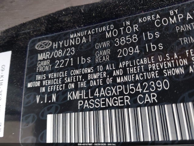 Продаж на аукціоні авто 2023 Hyundai Elantra Se, vin: KMHLL4AGXPU542390, номер лоту: 45187857