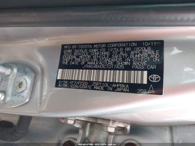 Продаж на аукціоні авто 2012 Scion Xd, vin: JTKKU4B43C1017435, номер лоту: 45187886