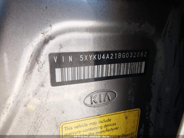 Aukcja sprzedaży 2011 Kia Sorento Ex V6, vin: 5XYKU4A21BG032862, numer aukcji: 45187943