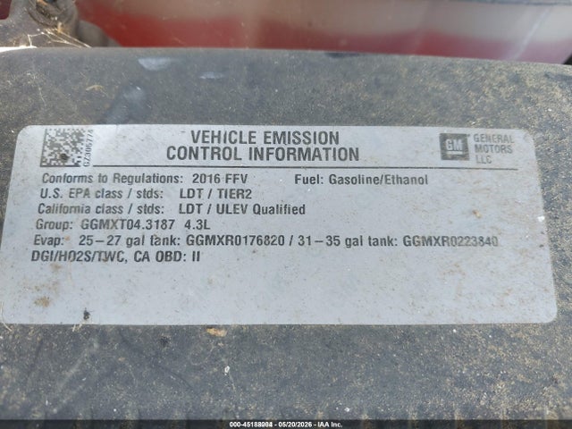 1GCNCNEH4GZ305774 Chevrolet Silverado 1500 Wt