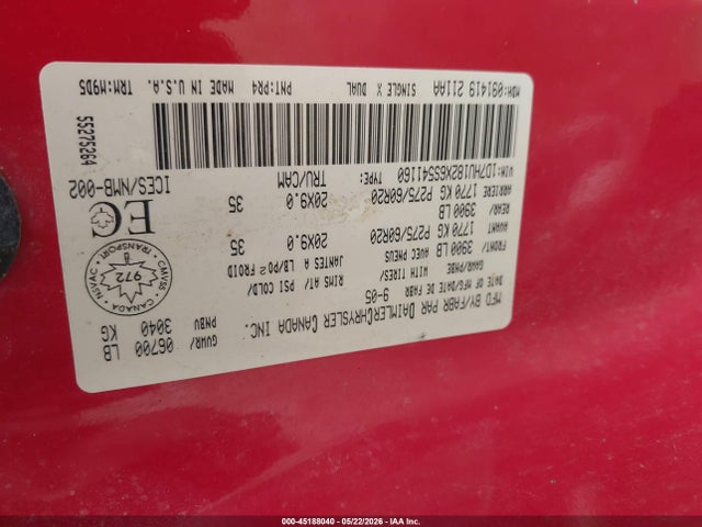 Auction sale of the 2006 Dodge Ram 1500 Slt/trx4 Off Road/sport, vin: 1D7HU182X6S541160, lot number: 45188040
